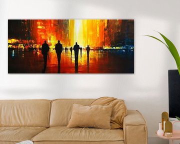 Silhouettes in an urban environment by Poster Art Shop