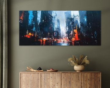 Urban twilight - dynamic and colourful by Poster Art Shop
