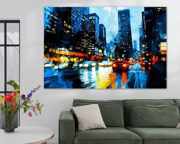 City light at night - Impressionistic by Poster Art Shop