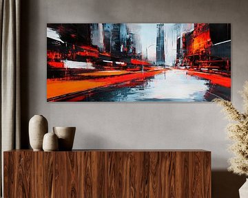 Urban dynamics in vibrant colours by Poster Art Shop