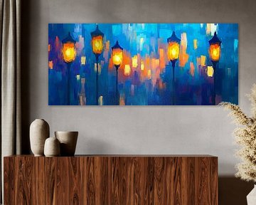 Sfeervolle lantaarnnacht van Poster Art Shop