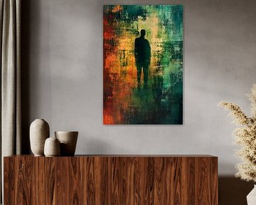 Blurred silhouette in colours by Poster Art Shop