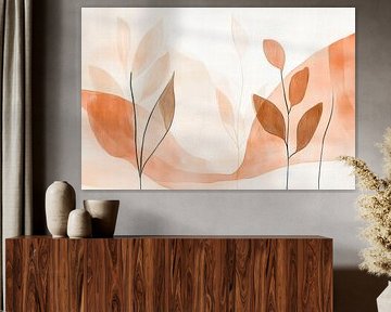 Water tones and leaves - play of colours by Poster Art Shop