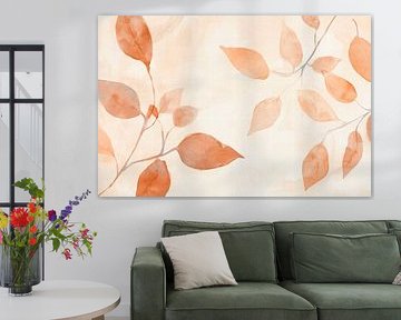 Zarte Blätter in sanften Farben von Poster Art Shop