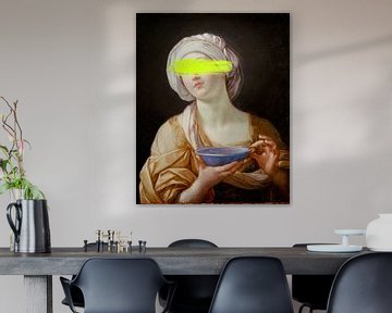 Portret van een vrouw, origineel (1638) van Guido Reni van The New Classics