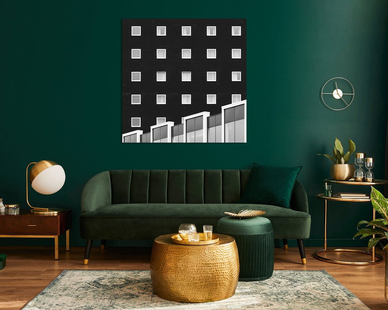 Voorbeeld van het werk in een kamer