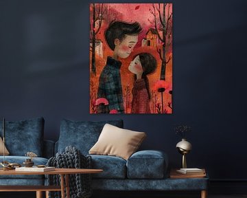 Jonge Liefde in Herfstkleuren van Eva Lee