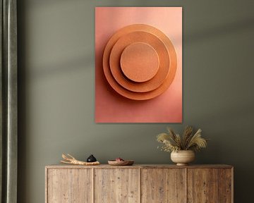 Abstract art terra sunrise van TW living