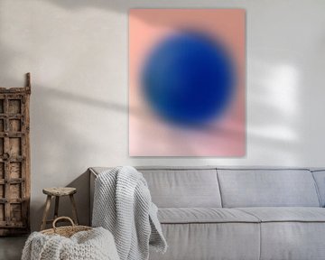 TW Living - Abstract art HANNA Retro jaren 70 BLUE van TW living