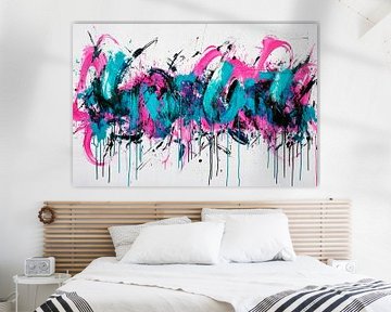 Abstracte kleurenexplosie - Modern ontwerp van Poster Art Shop