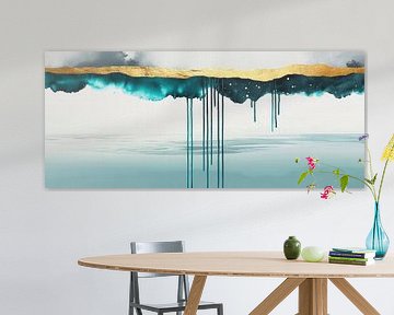 Abstract colour flows over water by Poster Art Shop