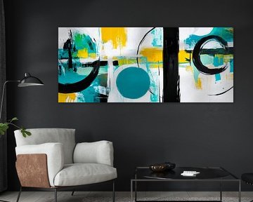 Abstract colour composition - modern and lively by Poster Art Shop
