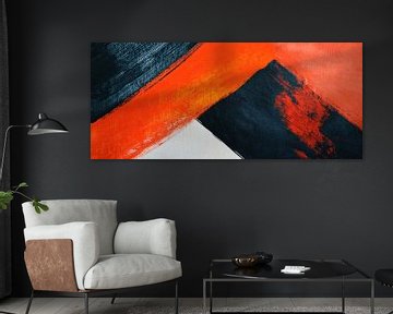 Abstract colour composition - red and black by Poster Art Shop