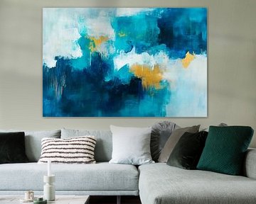Abstract colour composition in blue by Poster Art Shop