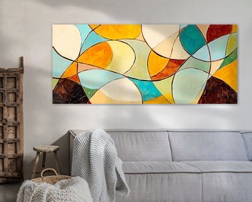 Abstract shapes in soft colours by Poster Art Shop