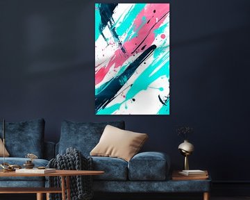 Abstract colour structures - dynamic and lively by Poster Art Shop