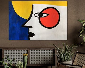 Abstract portret met levendige kleuren van Poster Art Shop
