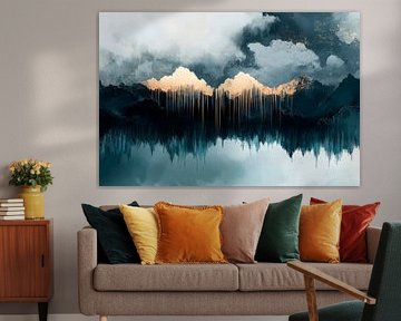 Mountain landscape in the fog - Mystical by Poster Art Shop