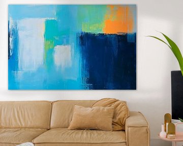 Blue abstraction - Soft colours by Poster Art Shop