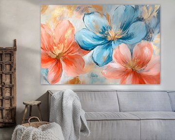 Colourful blossoms - play of colours by Poster Art Shop