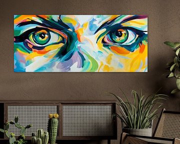 Colourful eyes in portrait - Expressive by Poster Art Shop