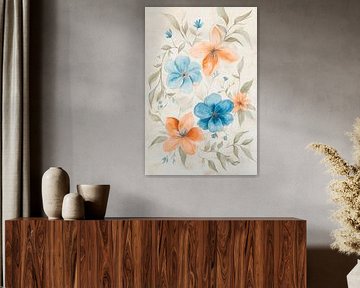 Colourful floral composition - watercolour style by Poster Art Shop