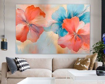 Bunte Blumenpracht – Aquarellstil von Poster Art Shop