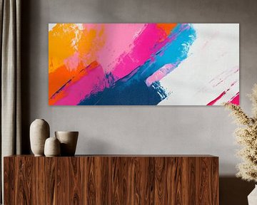 Colourful colour strokes - abstract and lively by Poster Art Shop