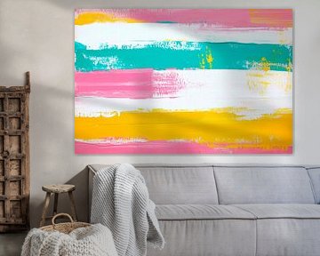 Brightly coloured stripes - Modern design by Poster Art Shop