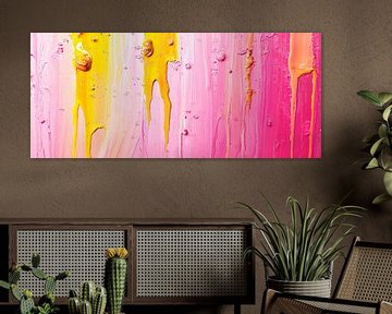 Kleurrijke kleurverlopen - druppelstructuur van Poster Art Shop