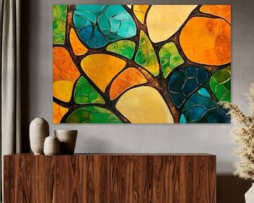 Kleurrijke mozaïekstructuur - modern en stijlvol van Poster Art Shop