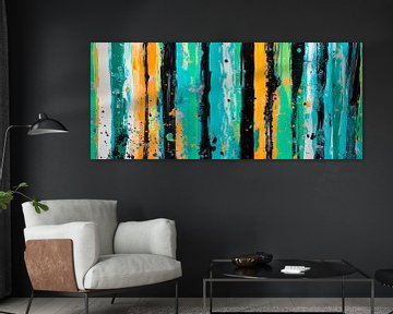 Colourful stripes - Abstract design by Poster Art Shop