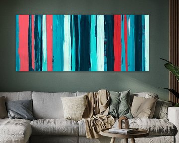 Colourful stripes - Abstract texture by Poster Art Shop