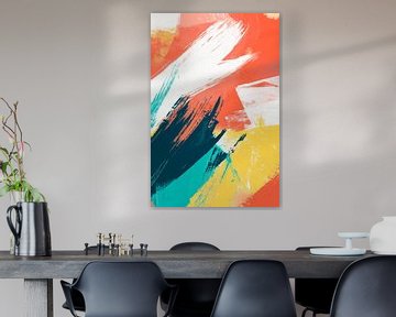Colourful abstract brushstrokes by Poster Art Shop