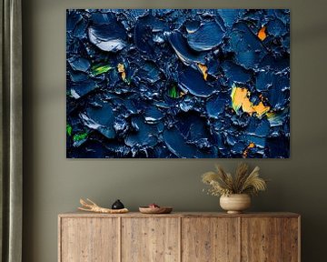 Colourful acrylic texture in blue by Poster Art Shop