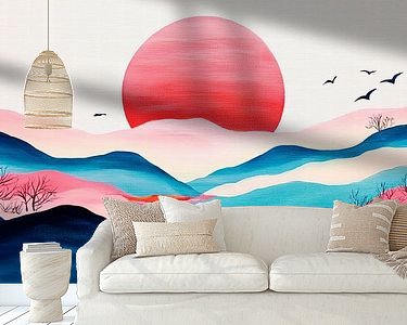 Voorbeeld van het werk in een kamer