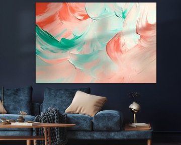 Coup de pinceau coloré - Abstrait sur Poster Art Shop