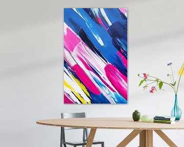 Colourful brushstrokes - Abstract art by Poster Art Shop