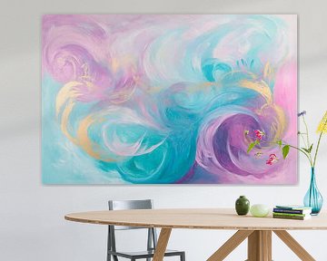 Colourful wave movements - Abstract by Poster Art Shop