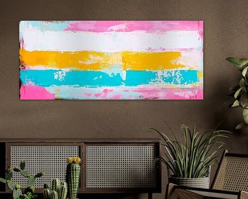 Colourful abstract stripe composition by Poster Art Shop