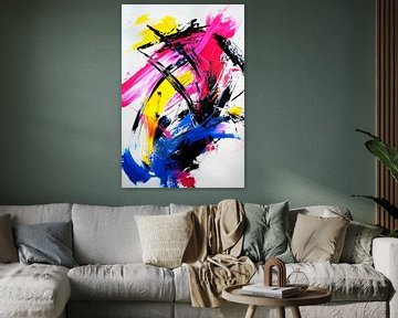 Colourful abstract - Dynamic composition by Poster Art Shop