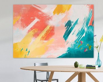 Farbenfrohes abstraktes Gemälde von Poster Art Shop