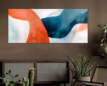 Motifs de vagues colorés abstraits sur Poster Art Shop