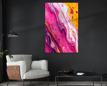 Play of colours in pink and yellow by Poster Art Shop