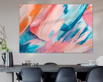 Jeu de couleurs en pastel - Abstrait sur Poster Art Shop