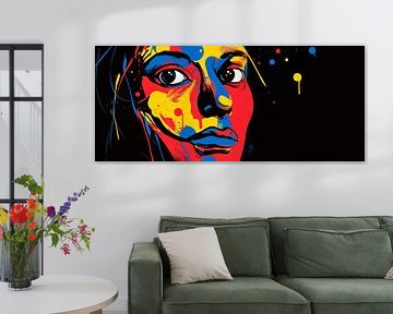 Colour explosion in a portrait by Poster Art Shop
