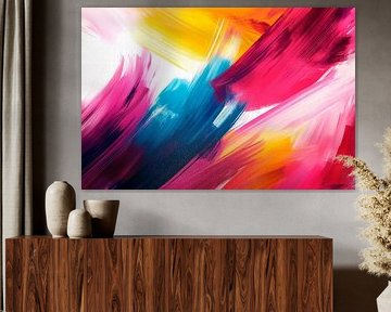 Explosion de couleurs en mouvement sur Poster Art Shop