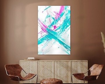 Colour explosion in pastel - Abstract by Poster Art Shop