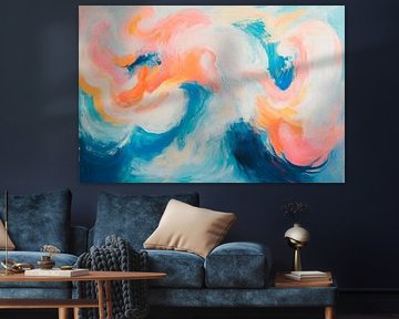 Explosion de couleurs dans des tons doux sur Poster Art Shop