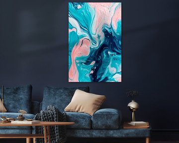 Coloured marble patterns - playful and elegant by Poster Art Shop